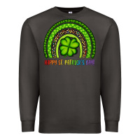 Smoke Happy St. Patrick's Day Shamrock Rainbow Premium Sweatshirt - Artiststas