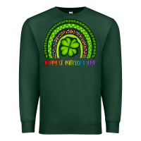 Sports Green Happy St. Patrick's Day Shamrock Rainbow Premium Sweatshirt - Artiststas