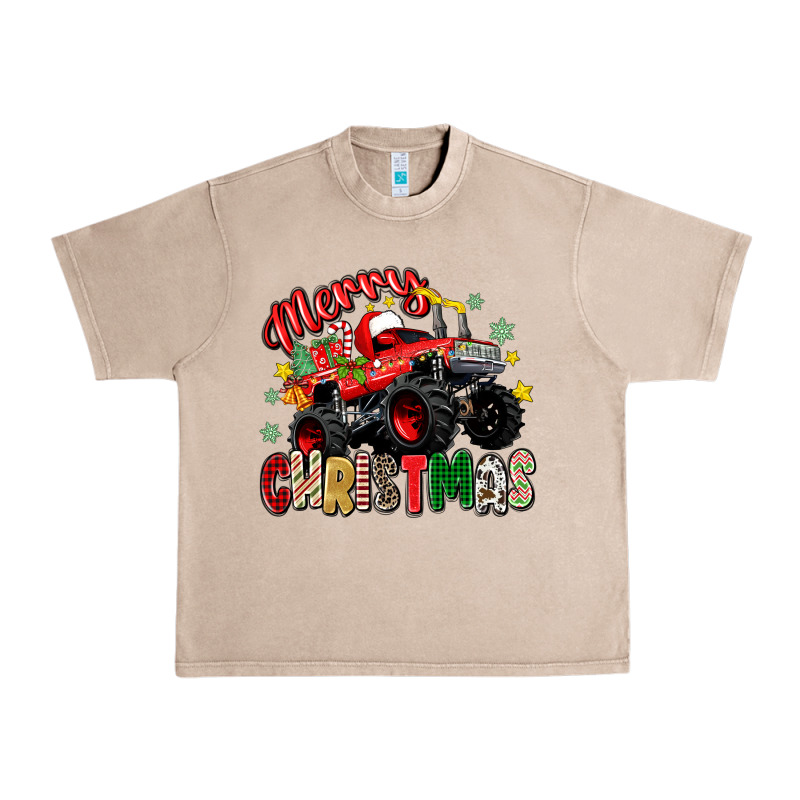 Merry Christmas Truck Urban Heavy Tee by Zillion Design Studio | Teevron