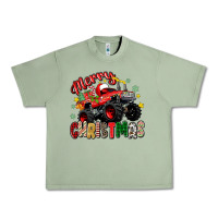 Oil Green merry christmas truck Urban Heavy Tee - Zillion Design Studio