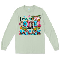 Matcha i run on coffee and sarcasm Long Sleeve Tee - Zillion Design Studio