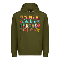 Army Green its me hi im the teacher its me nca Premium Hoodie - NancyCooperArtShop