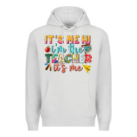 Dove Grey its me hi im the teacher its me nca Premium Hoodie - NancyCooperArtShop