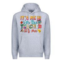 Heather Grey its me hi im the teacher its me nca Premium Hoodie - NancyCooperArtShop