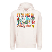 Pale Pink its me hi im the teacher its me nca Premium Hoodie - NancyCooperArtShop