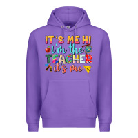 Purple its me hi im the teacher its me nca Premium Hoodie - NancyCooperArtShop