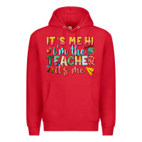 Red its me hi im the teacher its me nca Premium Hoodie - NancyCooperArtShop