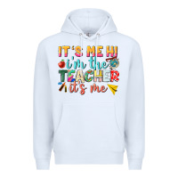 White its me hi im the teacher its me nca Premium Hoodie - NancyCooperArtShop