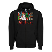 Black love christmas Zipper Hoodie - FaDigitalArtStudio