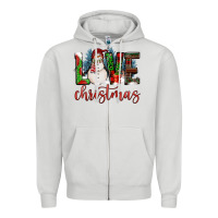 Dove Grey love christmas Zipper Hoodie - FaDigitalArtStudio