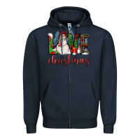 Navy love christmas Zipper Hoodie - FaDigitalArtStudio
