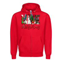 Red love christmas Zipper Hoodie - FaDigitalArtStudio