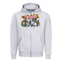 Heather Grey beautiful crazy Zipper Hoodie - CowhideDigitalArt