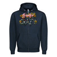 Navy beautiful crazy Zipper Hoodie - CowhideDigitalArt