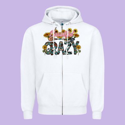 Beautiful Crazy Zipper Hoodie Designed By Cowhidedigitalart