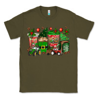 Army Green christmas tractor coffee cups Classic Tee - texasbilliewilder