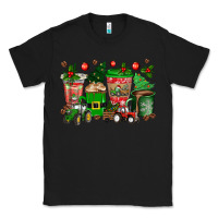 Black christmas tractor coffee cups Classic Tee - texasbilliewilder