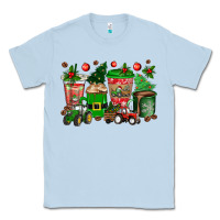 Dusty Blue christmas tractor coffee cups Classic Tee - texasbilliewilder