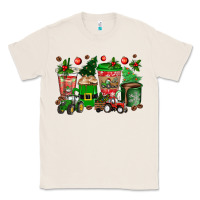 Natural christmas tractor coffee cups Classic Tee - texasbilliewilder
