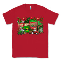 Red christmas tractor coffee cups Classic Tee - texasbilliewilder