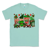 Seafoam christmas tractor coffee cups Classic Tee - texasbilliewilder