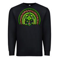 Black Western Shamrock Cross Rainbow Premium Sweatshirt - Artiststas