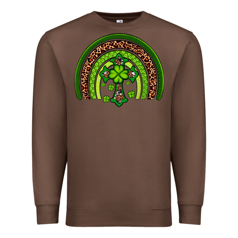 Western Shamrock Cross Rainbow Premium Sweatshirt by Artiststas | Teevron