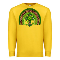 Lemon Western Shamrock Cross Rainbow Premium Sweatshirt - Artiststas