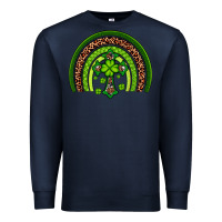 Navy Western Shamrock Cross Rainbow Premium Sweatshirt - Artiststas