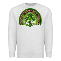 Oatmeal Heather Western Shamrock Cross Rainbow Premium Sweatshirt - Artiststas