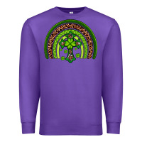 Purple Western Shamrock Cross Rainbow Premium Sweatshirt - Artiststas