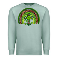 Seafoam Western Shamrock Cross Rainbow Premium Sweatshirt - Artiststas