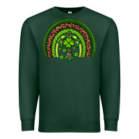 Sports Green Western Shamrock Cross Rainbow Premium Sweatshirt - Artiststas