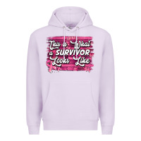 Lilac This is what a survivor looks like Breast Cancer Premium Hoodie - NancyCooperArtShop