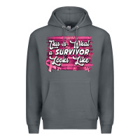Rock This is what a survivor looks like Breast Cancer Premium Hoodie - NancyCooperArtShop
