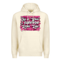 Sandshell This is what a survivor looks like Breast Cancer Premium Hoodie - NancyCooperArtShop