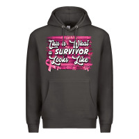 Smoke This is what a survivor looks like Breast Cancer Premium Hoodie - NancyCooperArtShop