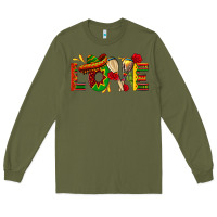 Army Green Mexico Love Long Sleeve Tee - texasbilliewilder