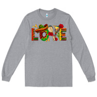 Heather Grey Mexico Love Long Sleeve Tee - texasbilliewilder