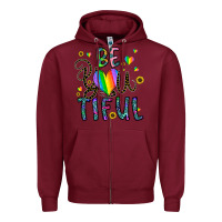 Burgundy be you tiful Zipper Hoodie - CowhideDigitalArt