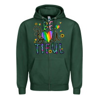 Sports Green be you tiful Zipper Hoodie - CowhideDigitalArt