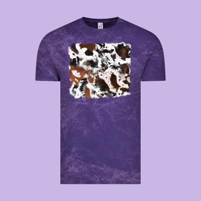Vintage Tee cowhide mixed background