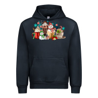 Navy christmas coffee Urban Hoodie - MaliasSmallBusiness