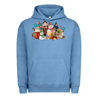 Pigment Pebble Blue christmas coffee Urban Hoodie - MaliasSmallBusiness