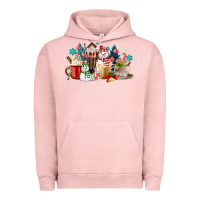 Pigment Salmon christmas coffee Urban Hoodie - MaliasSmallBusiness