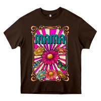 Chocolate Brown mama Heavy Core Tee - CowhideDigitalArt