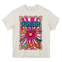 Cream mama Heavy Core Tee - CowhideDigitalArt