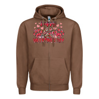 Chestnut happy valentines day dog pet Zipper Hoodie - RacoonDesign