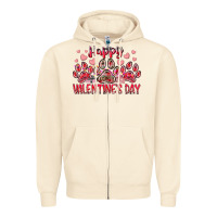 Sandshell happy valentines day dog pet Zipper Hoodie - RacoonDesign