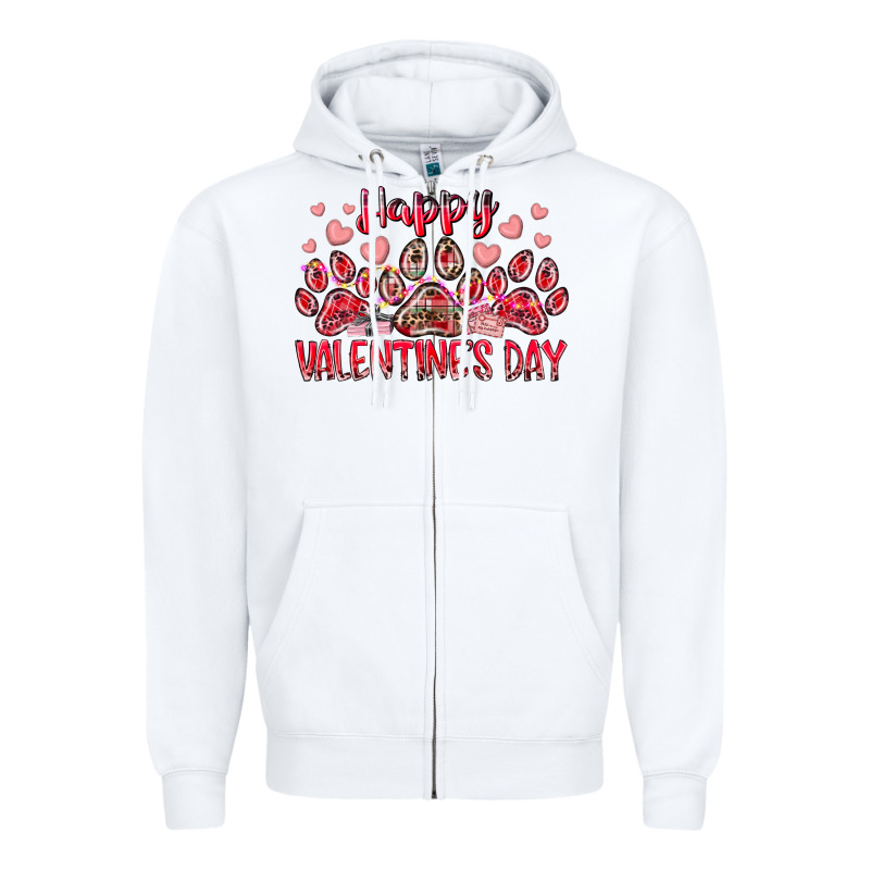 Happy Valentines Day Dog Pet Zipper Hoodie by RacoonDesign | Teevron